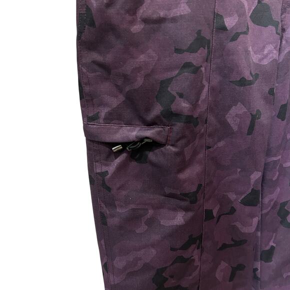New Obermeyer Malta Bib Overalls Purple Magnetic Camo Women 2 NWOT Snow Wear - Picture 8 of 14